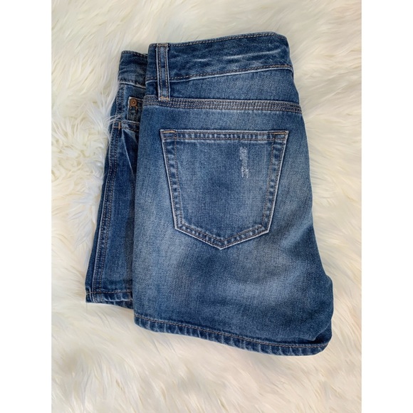 GAP | distressed blue denim jean shorts - Picture 7 of 13